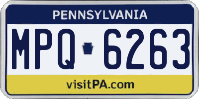 PA license plate MPQ6263