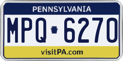 PA license plate MPQ6270