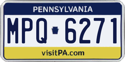 PA license plate MPQ6271