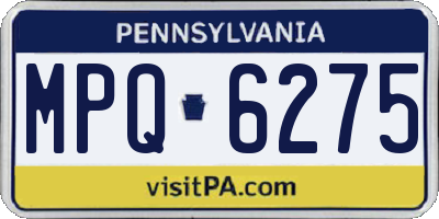 PA license plate MPQ6275