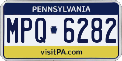 PA license plate MPQ6282