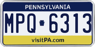 PA license plate MPQ6313