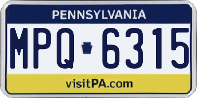 PA license plate MPQ6315