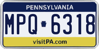 PA license plate MPQ6318