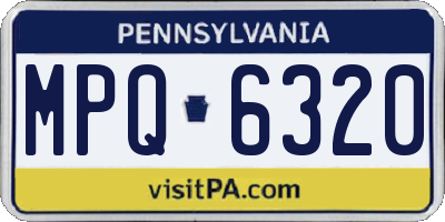 PA license plate MPQ6320