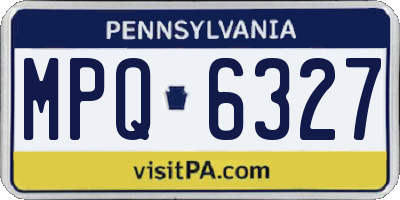 PA license plate MPQ6327