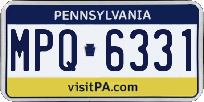 PA license plate MPQ6331