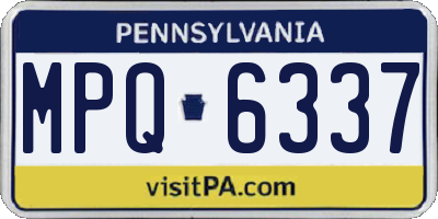 PA license plate MPQ6337