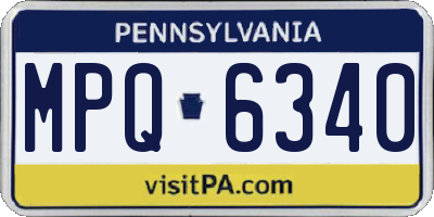 PA license plate MPQ6340