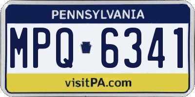 PA license plate MPQ6341
