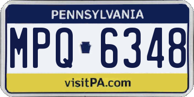 PA license plate MPQ6348