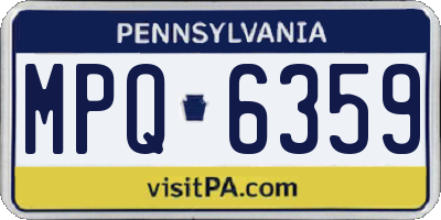 PA license plate MPQ6359
