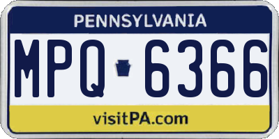 PA license plate MPQ6366