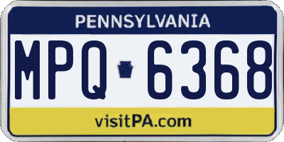 PA license plate MPQ6368