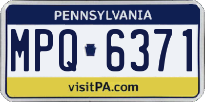 PA license plate MPQ6371