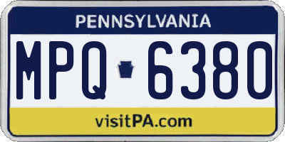 PA license plate MPQ6380