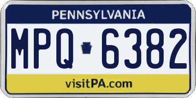 PA license plate MPQ6382