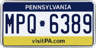 PA license plate MPQ6389