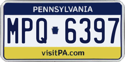 PA license plate MPQ6397