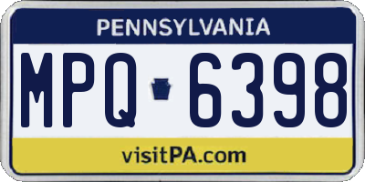 PA license plate MPQ6398