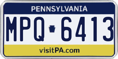 PA license plate MPQ6413