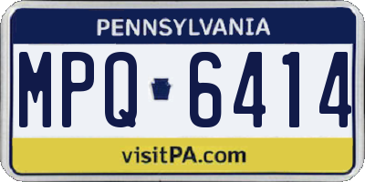 PA license plate MPQ6414