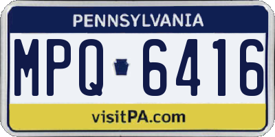 PA license plate MPQ6416