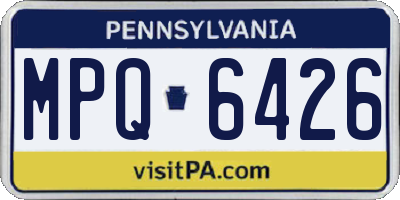 PA license plate MPQ6426