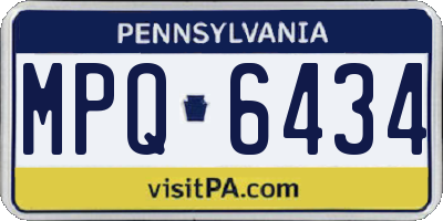 PA license plate MPQ6434
