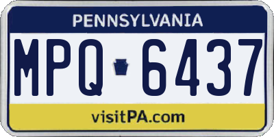 PA license plate MPQ6437