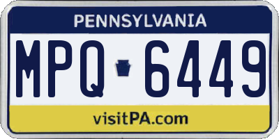 PA license plate MPQ6449