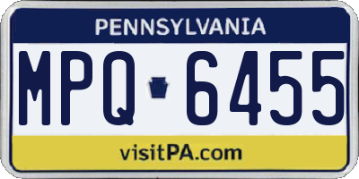 PA license plate MPQ6455