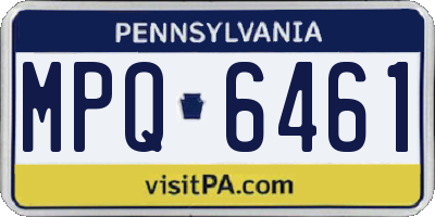 PA license plate MPQ6461