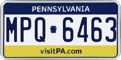 PA license plate MPQ6463