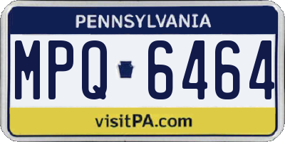 PA license plate MPQ6464
