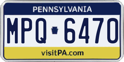 PA license plate MPQ6470