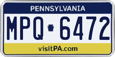 PA license plate MPQ6472