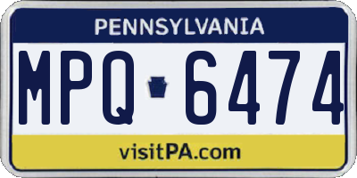 PA license plate MPQ6474