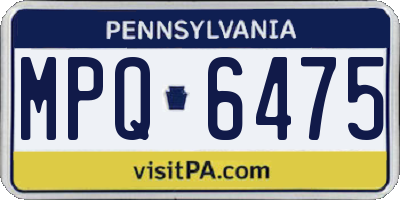 PA license plate MPQ6475
