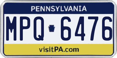 PA license plate MPQ6476