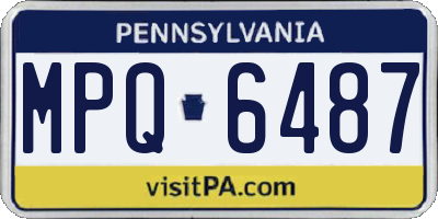 PA license plate MPQ6487