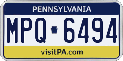 PA license plate MPQ6494