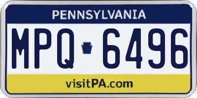 PA license plate MPQ6496