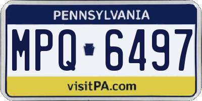 PA license plate MPQ6497