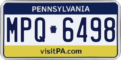 PA license plate MPQ6498