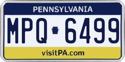 PA license plate MPQ6499