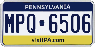 PA license plate MPQ6506