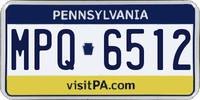 PA license plate MPQ6512