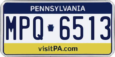 PA license plate MPQ6513