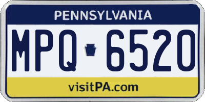 PA license plate MPQ6520